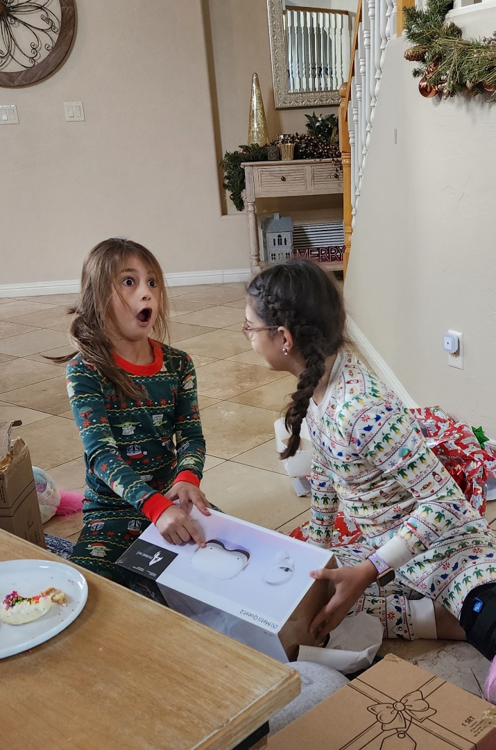 kids opening presents